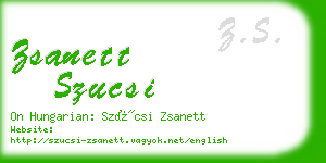 zsanett szucsi business card